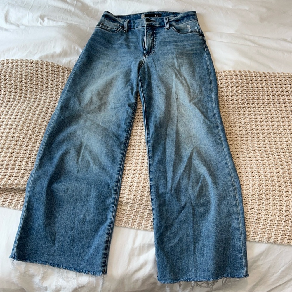 Kut high rise wide leg jeans